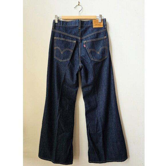 Free People Levi's Premium XL Baggy Straight Flare Jeans in Dark Wash W 27 28 29 - Picture 4 of 6